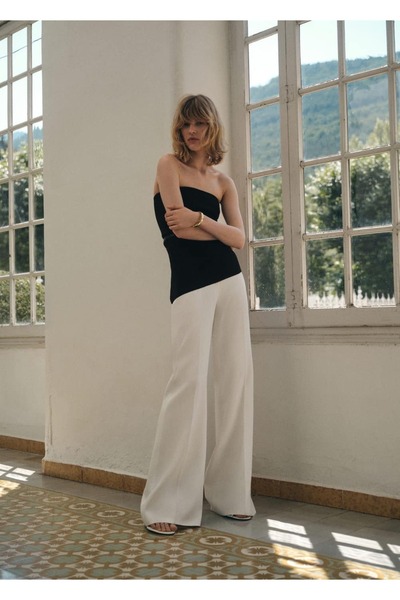 MANGO Woman Uzun flare pantolon