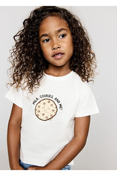 MANGO Baby Kabartma detaylı baskılı tişört