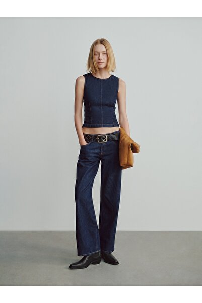 GAP Kadın Denim Mavi Low Rise '90s Jean Pantolon