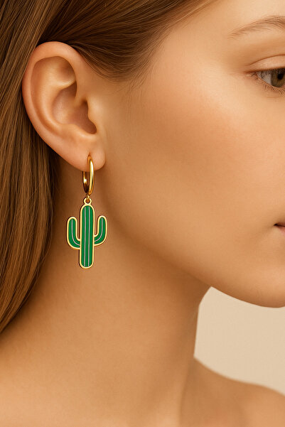 Fynbos STAINLESS STEEL CACTUS CLIP EARRING