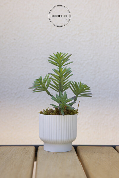 Dekorsende Ghirlandă de suculente artificiale verde deschis 32 cm