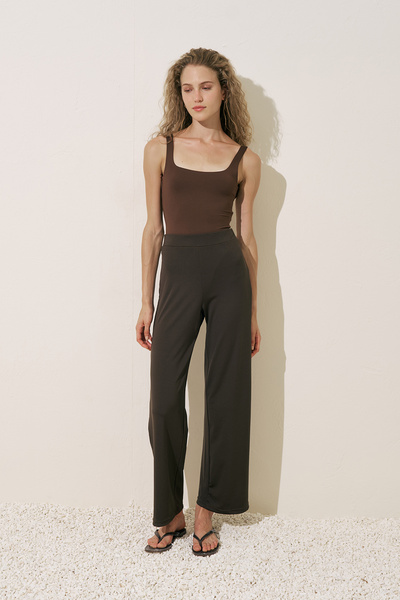 Manuka Wide Long Leg Swimsuit Pants Brown