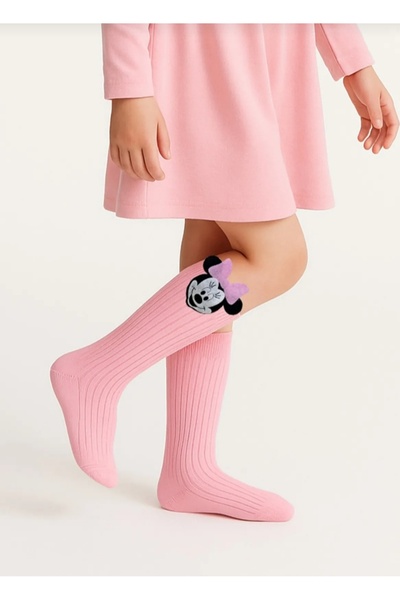 CLARİS Kız Çocuk Dizaltı Mıckey Mouse Model Okul Çorabı Bayramlık Çorap