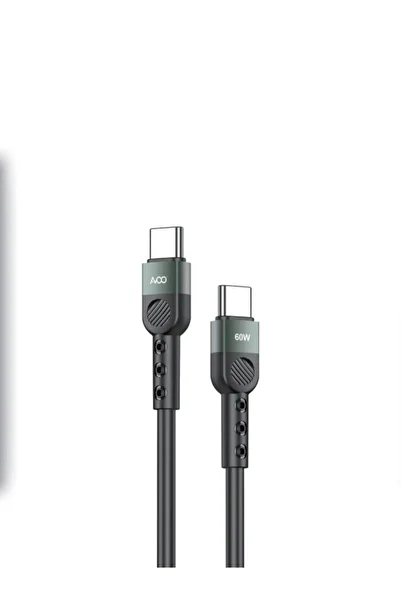AVOO Charging Cable Type-C to Type-C, Silicone, Cut Resistant, 1 Meter 60W, 480Mbps