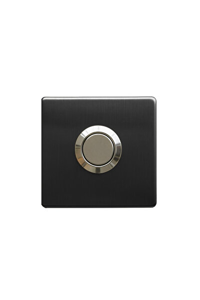 ALGATEC Siyah Paslanmaz Tek Kontak Zil Butonu