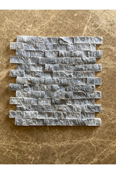 Görkem Mermer Füme Traverten Duvar Taşı Patlatma Mozaik Doğal Taş Duvar Kaplama