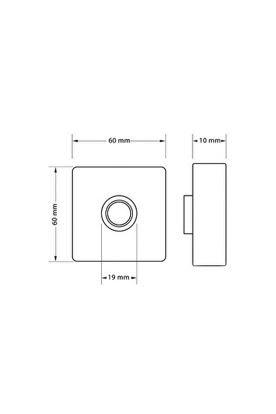 ALGATEC Siyah Paslanmaz Tek Kontak Zil Butonu