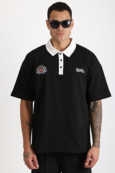 EGHO مزدوجة بايك النسيج مخصص التطريز مفصلة مريحة يموت الرجال بولو الرقبة تي ش...