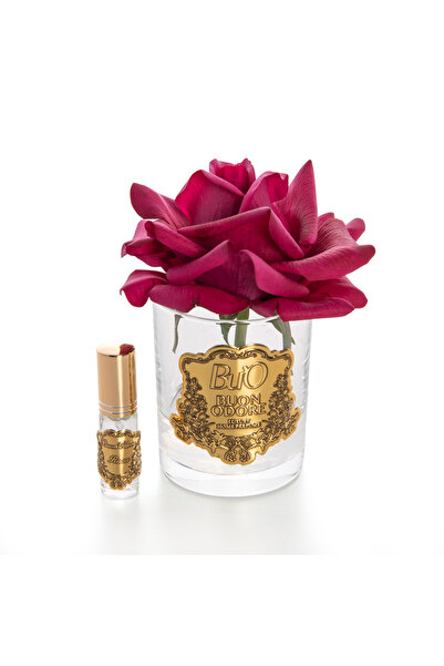 BUON ODORE Cam Gold Bordo Tek Gül Ev Parfumu | Kaliteli ve Uzun Süre Kalıcı Koku