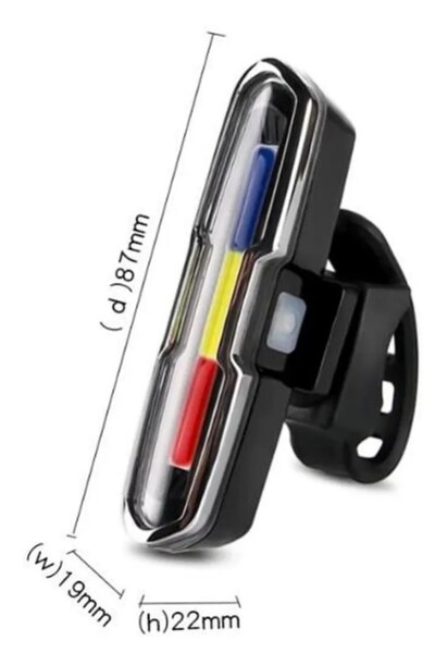 SARİSSA BİSİKLET Forte GT Mavi Kırmızı Beyaz Çakarlı Usb Şarjlı Bisiklet Stop Lambası