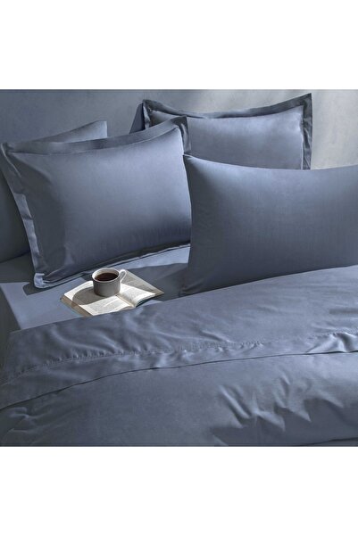 Linens Mix&Match Cotton Satin Single Fitted Sheet Indigo