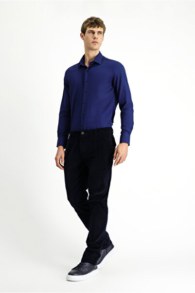 Kiğılı Regular Fit Likralı Pileli Kadife Pantolon