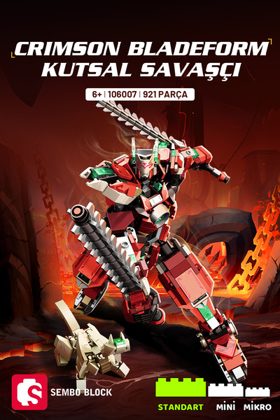 Sembo Block Crimson Bladeform Kutsal Savaşçı Yapı Bloğu Seti - 921 Parça