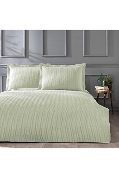 Linens Light Green Mist Double Bed Cover Set