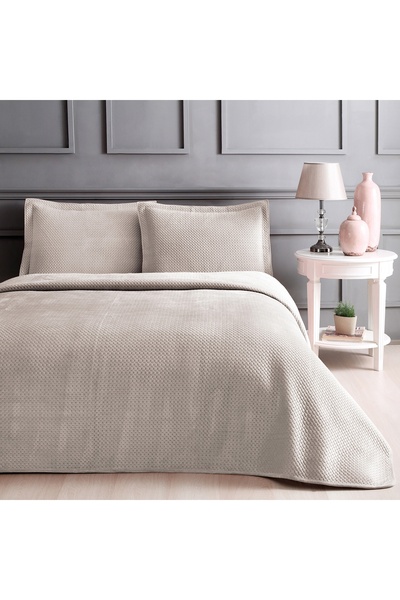 Linens Set pat de o persoană Glace de culoare bej