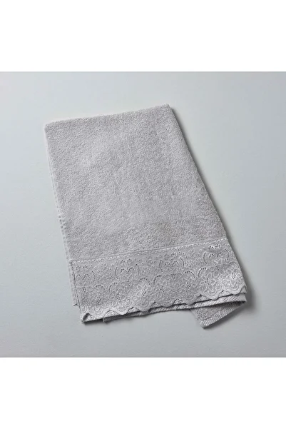 Linens Lace Pamuk 50x80 см Рушник для обличчя Сірий