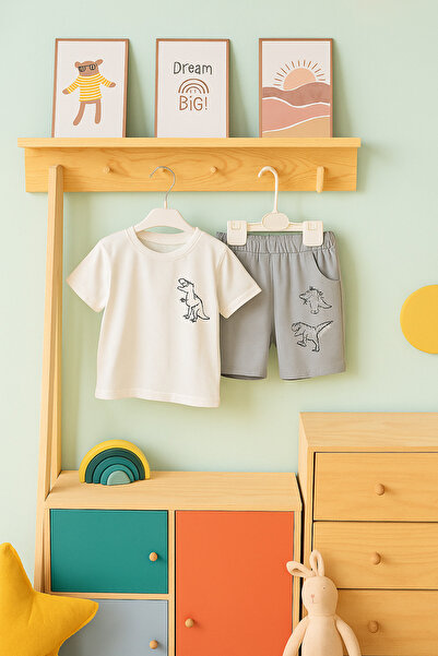 Nimini Kids Dinosaur Štampano Set majica i kratkih hlača za dečake T-shirt (u...