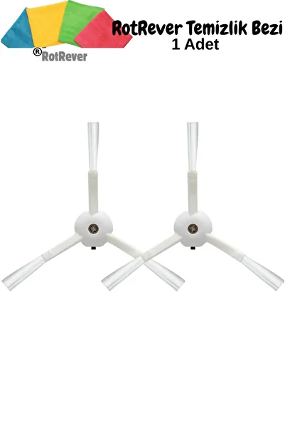RotRever Roborock Q8 Max, Q8 Max Plus Compatible 2 Side Brushes, 1 Rotrever Cleaning Cloth Set - 3 Pieces
