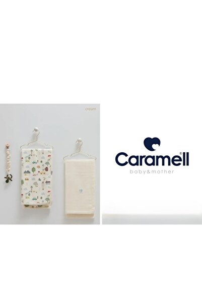 Caramell My Baby Beach 80X90 cm 1Pc Combed Cotton 1Pc Muslin Blanket 1Pc Pacifier Strap Set of 3 Boxed 2208