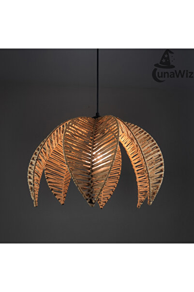 Luna Wiz Nilüfer Doğal Kağıt Rafya Avize