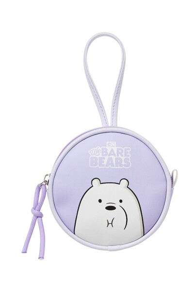 Miniso We Bare Bears Lisanslı Mini Bozuk Para Çantası (Mor)