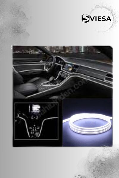 Sviesa Araç Içi Torpido Ledi Şerit Led Ip Led Neon Beyaz 2 Metre