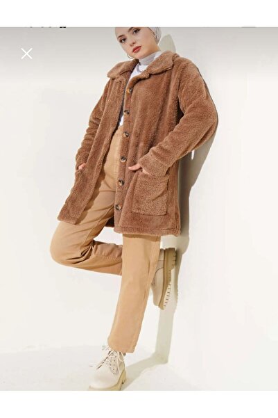 VOLT CLOTHİNG Women's Buttoned Plush Cardigan