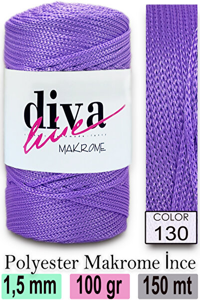 Diva İplik Diva Makrame Konac 130 Ljubičasta