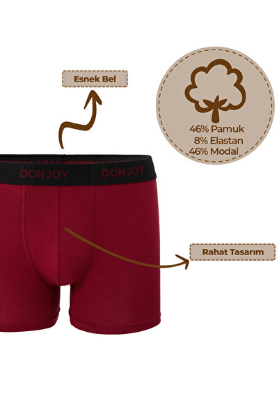 don joy Men's 5-Piece Cotton Combed Modal Gray Boxers with Elastic Waist