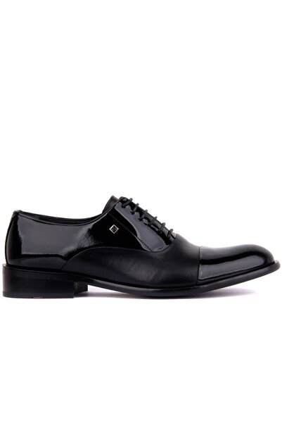 SailLakers Fosco - Pantofi clasici pentru bărbați din piele lacuită neagră