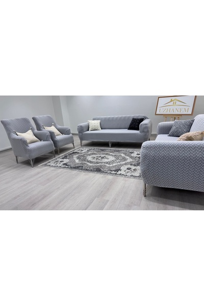 uzhanem Jakarli Koltuk Örtüsü 3.3.1.1 Koltuk Kılıfı Takımı Sofa Cover Ev Tekstili