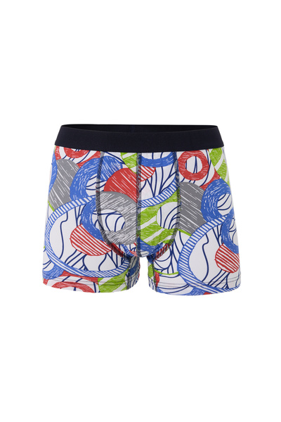 don joy Ανδρικά βαμβακερά χτενισμένα βαμβακερά μπόξερ με ψηφιακό εμπριμέ σχέδιο 5 τεμαχίων