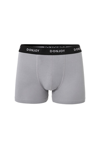 don joy Men's 5-Piece Bamboo Gray Boxers with Elastic Waist