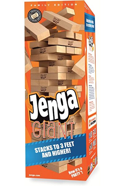 Jenga Giant Family Hardwood Game (Can Stack 3+'. Ages 6+)