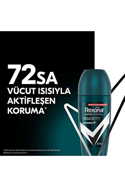 Rexona Üstün Koruma Erkek Roll On Deodorant Invisible 72 Saat Kesintisiz Koruma 50 ml x2