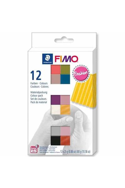 Eshel مجموعة طين فيمو الناعم للنمذجة بألوان عصرية 12 × 25 جرام r 8023 C12-5