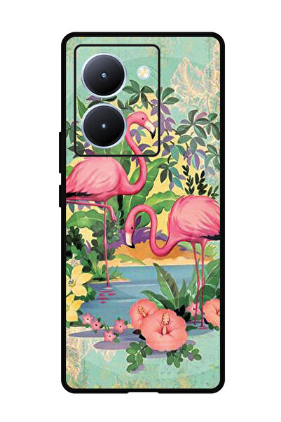 Theodor جراب واقٍ مضاد للخدش والصدمات لهاتف ViVo Y78، طائر الفلامنجو الوردي ا...