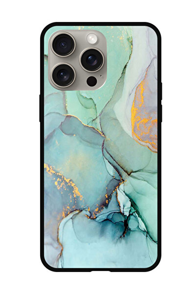 Theodor جراب واقٍ مضاد للخدش والصدمات لهاتف iPhone 15 Pro Max مع خطوط الشقوق