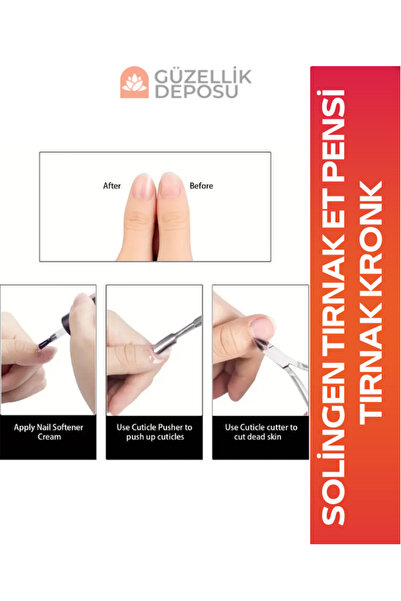 Güzellik Deposu Solingen Paslanmaz Çelik Tırnak Et Pensi Et Itici Çelik Kronk Tırnak Pens Tırnak Kronk