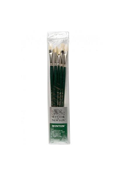 Winsor Newton Winsor & Newton Winton Uzun Saplı Sert Kıllı Fırça Seti (5'li)