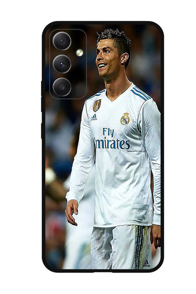 Theodor جراب واقٍ مضاد للخدش والصدمات لهاتف سامسونج جالاكسي F54، رونالدو يبتسم