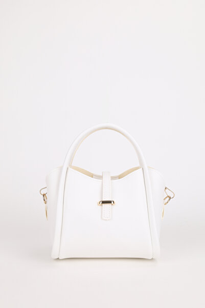 NOTHING Geantă de mână și de umăr pentru femei, cu design cu trei compartimente, cu accesorii aurii, cu geantă de machiaj detașabilă Roma