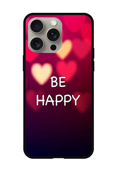 Theodor جراب واقٍ مضاد للخدش والصدمات لهاتف iPhone 15 Pro Max كن سعيدًا