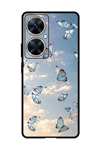 Theodor جراب واقٍ مضاد للخدش والصدمات لهاتف Huawei Nova 11i، تصميم فراشة في ا...