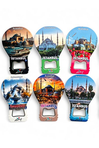 GALATA GIFT فتاحة زجاجات، فتاحة مغناطيسية (6) قطع مغناطيس للثلاجة، فتاحة صودا غازية