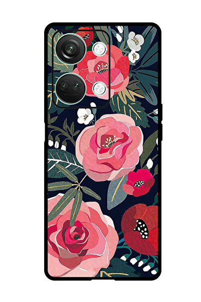 Theodor جراب واقٍ مضاد للخدش والصدمات لهاتف OnePlus Nord 3، زهور وأوراق