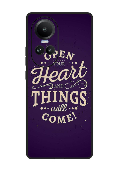 Theodor جراب واقٍ مضاد للخدش والصدمات لهاتف Oppo Reno 10/10 Pro افتح قلبك