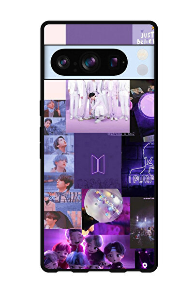 Theodor جراب واقٍ مضاد للخدش والصدمات لهاتف Google Pixel 8 Pro BTS Collage
