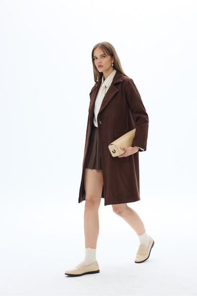 SevdeUgur Women's Brown Stamp Coat / Sevde Ugur