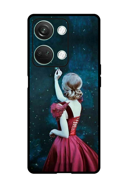 Theodor جراب واقٍ مضاد للخدش والصدمات لهاتف OnePlus Nord 3، فتاة تلمس النجمة